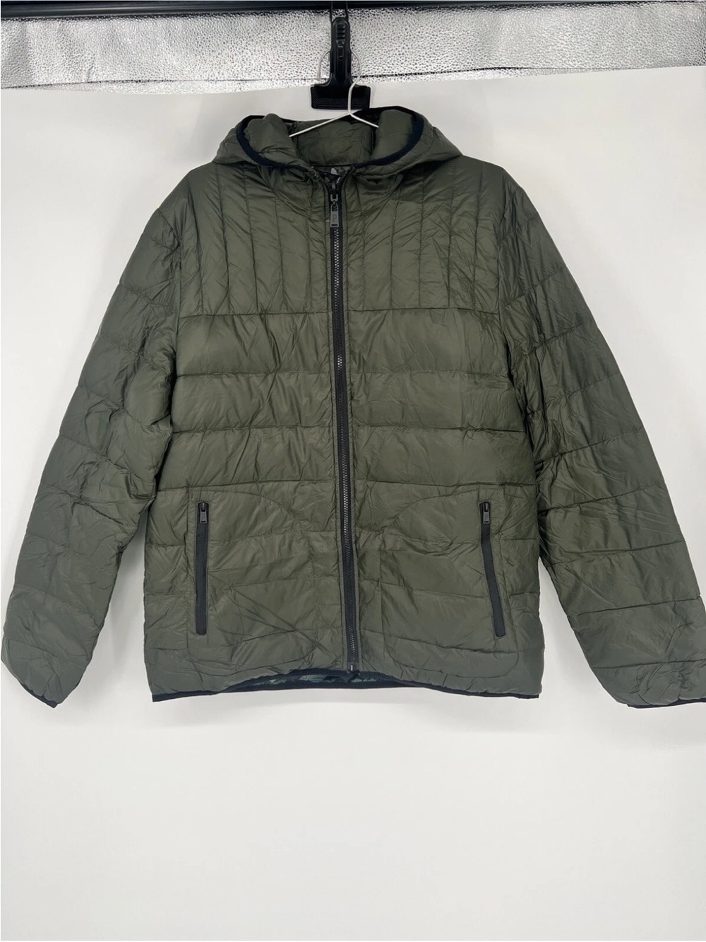 Pendleton Men's Pueblo Print Puffer Jacket with Olive Panels